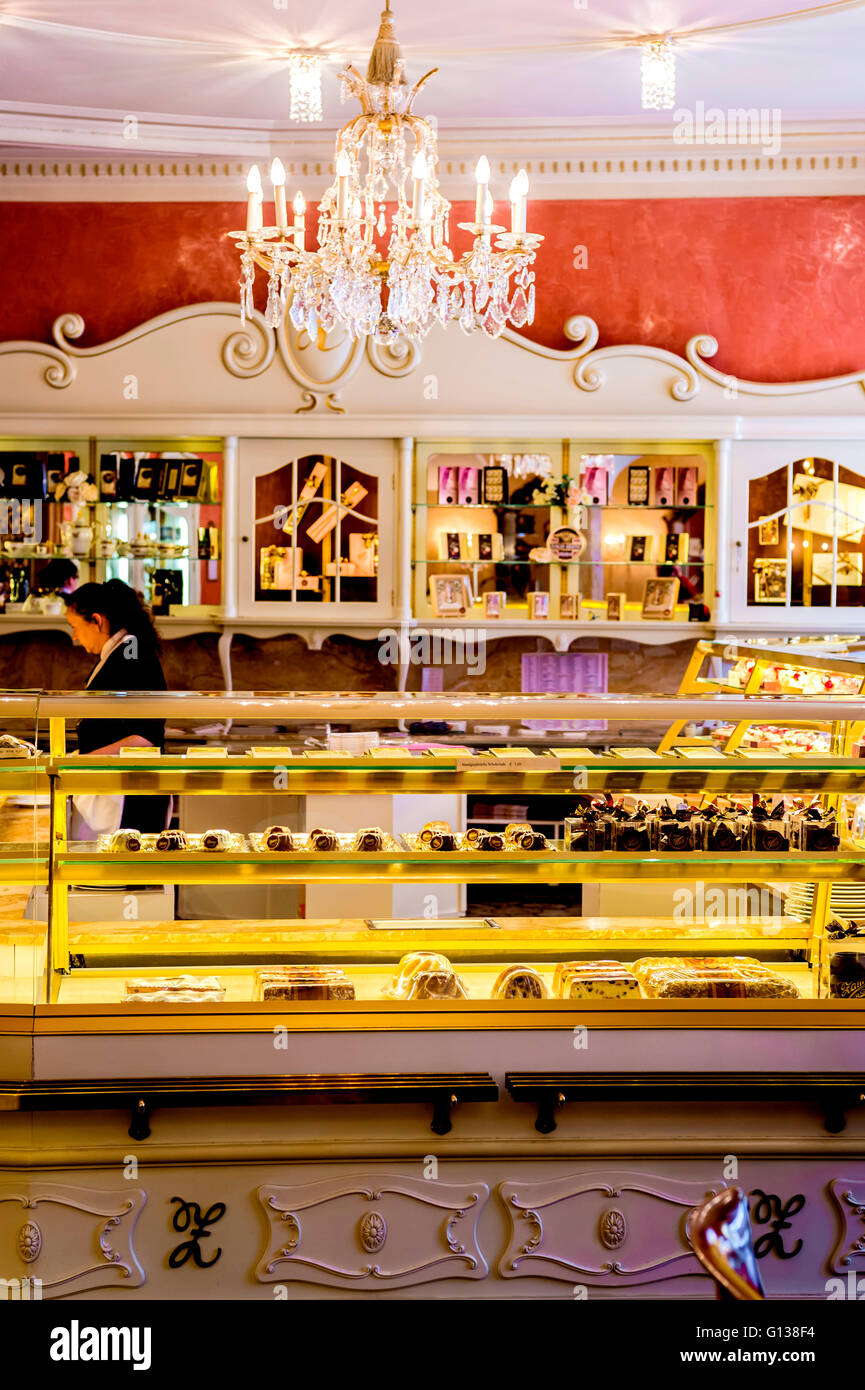 Bad Ischl, Café Zauner, Confectionery; Hofzuckerbäcker und Konditorei, Stock Photo