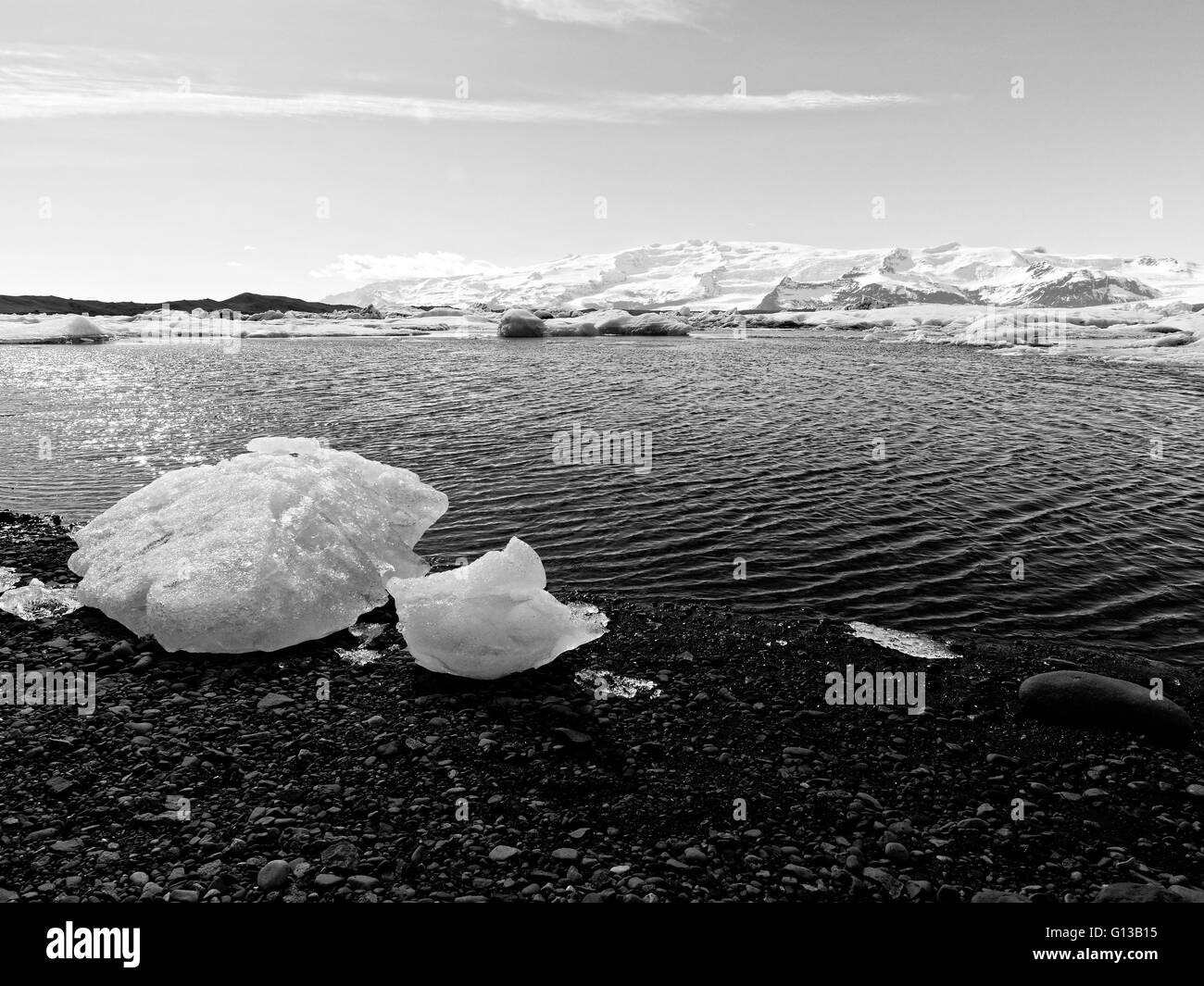 Jökulsárlón Lagoon, Vatnajökull Glacier Stock Photo