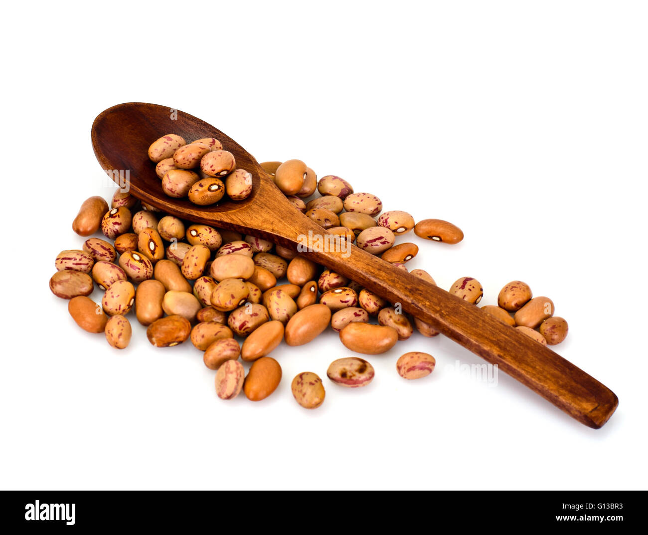 Dried Beans on White Background Stock Photo Alamy