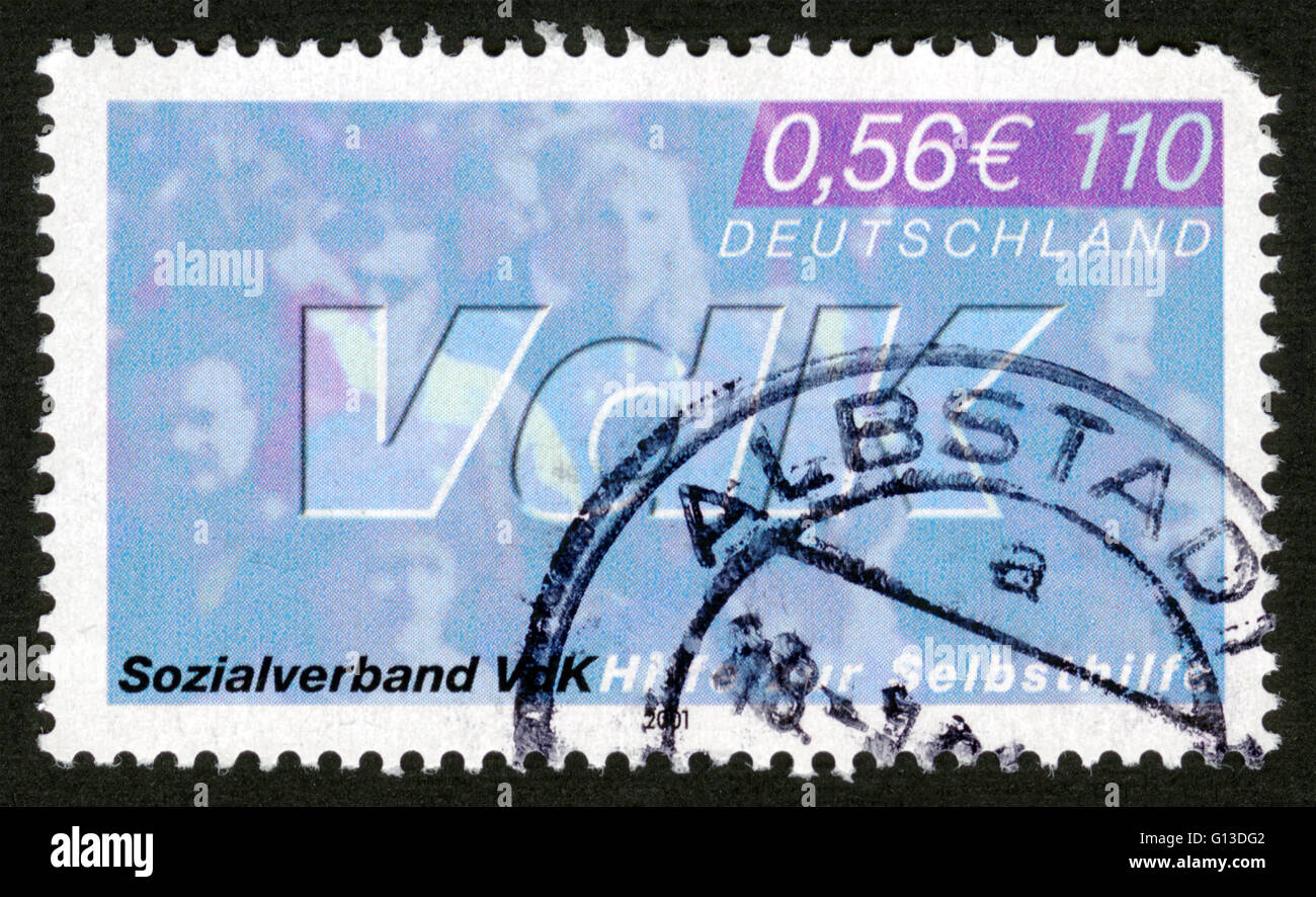Germany, post mark, stamp, post stamp, Stock Photo