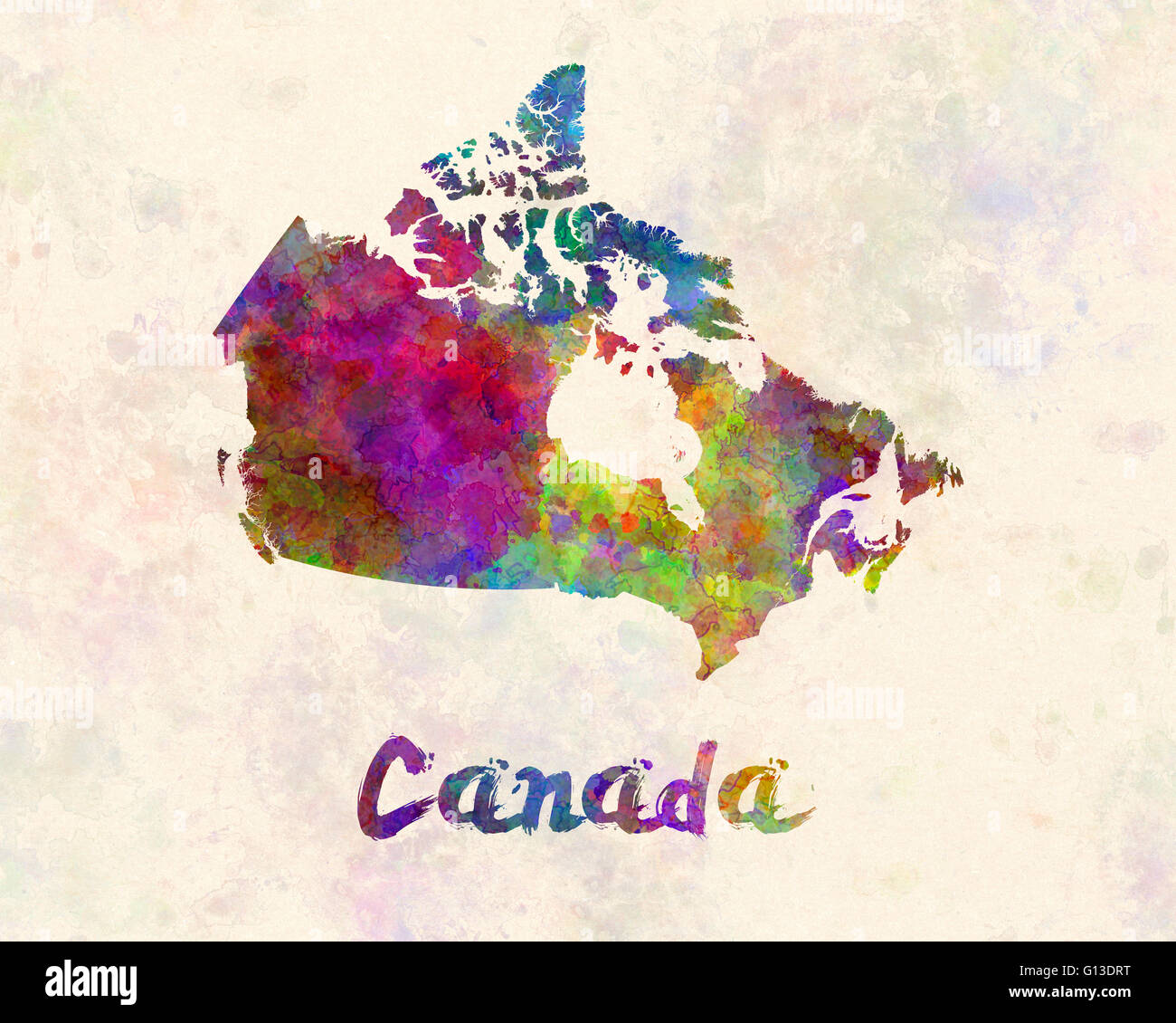 Canada in watercolor Stock Photo Alamy