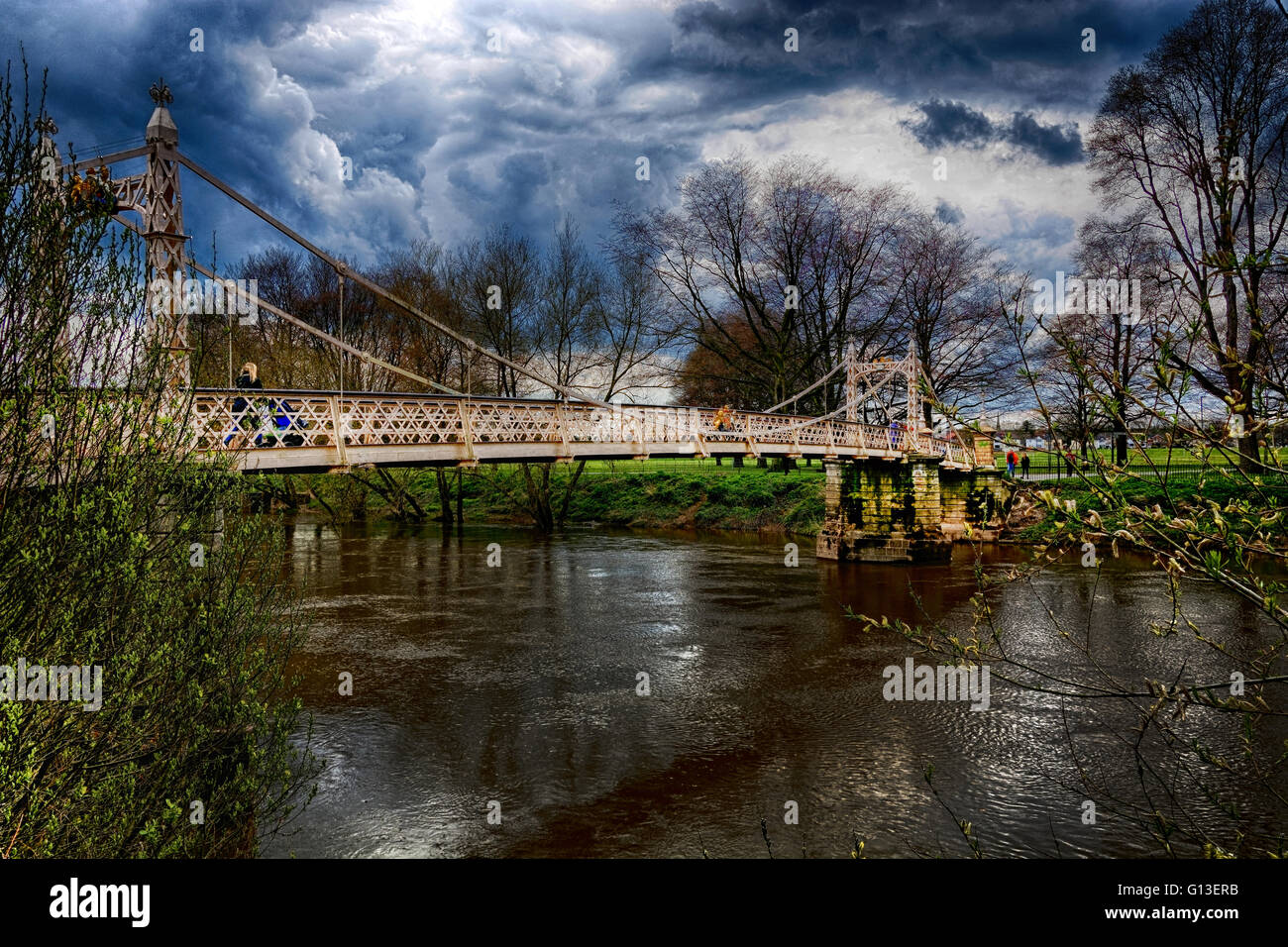 Hereford's Victoria bridge, a footbridge across the River Wye, is a