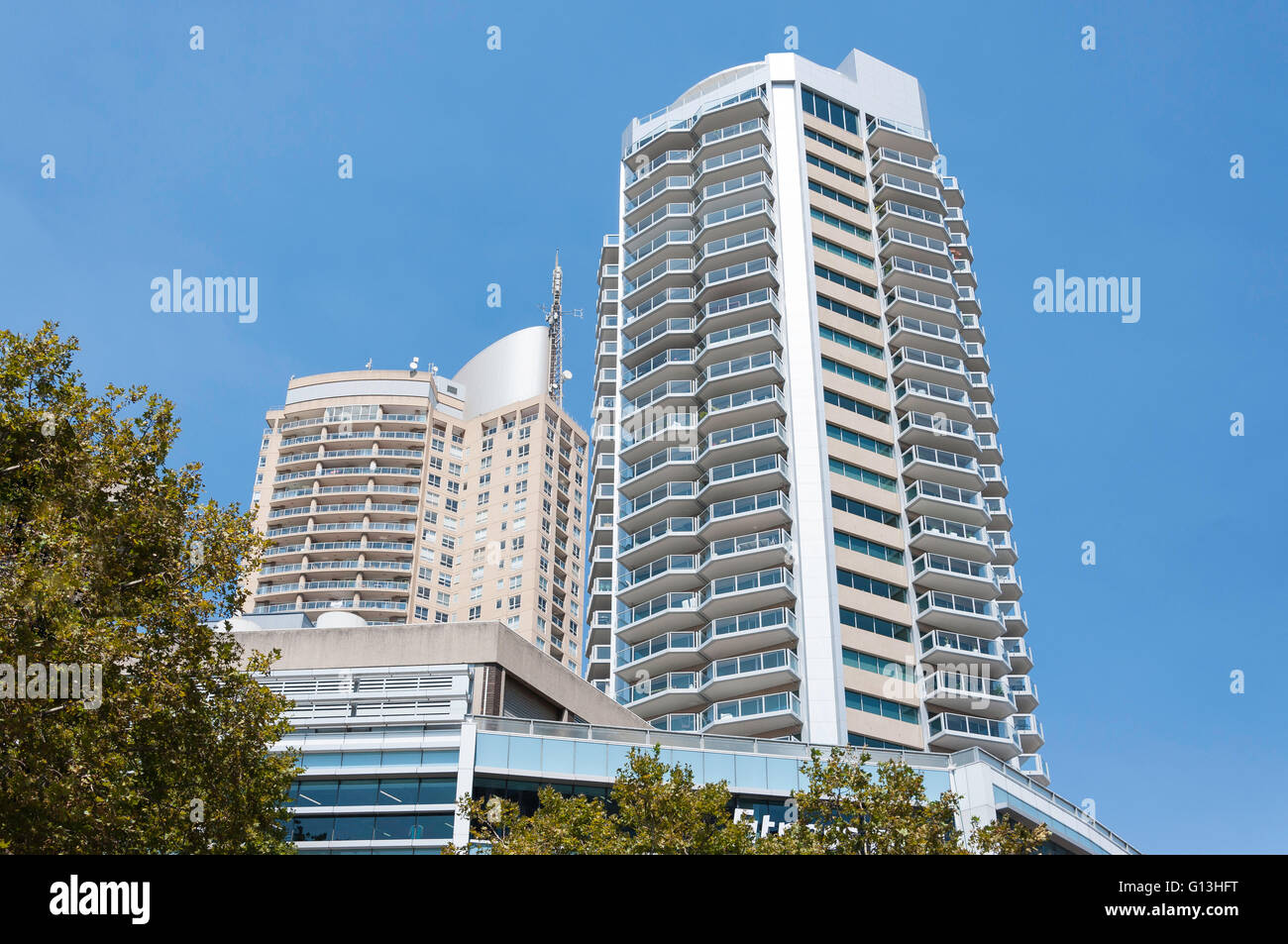 High-rise apartments, Darlinghurst Road, Kings Cross, Sydney, New South Wales, Australia Stock Photo