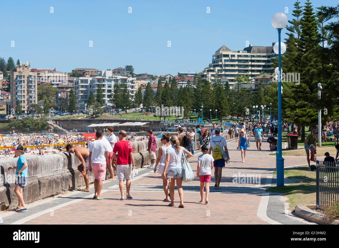 Beach promenade at Coogee Beach, Coogee, Sydney, New South Wales