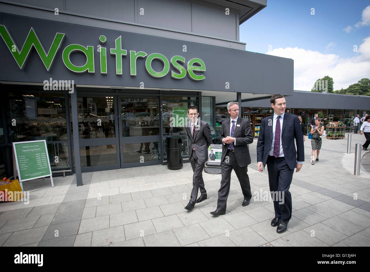 George Osborne at Waitrose Alderley Edge , Cheshire Stock Photo