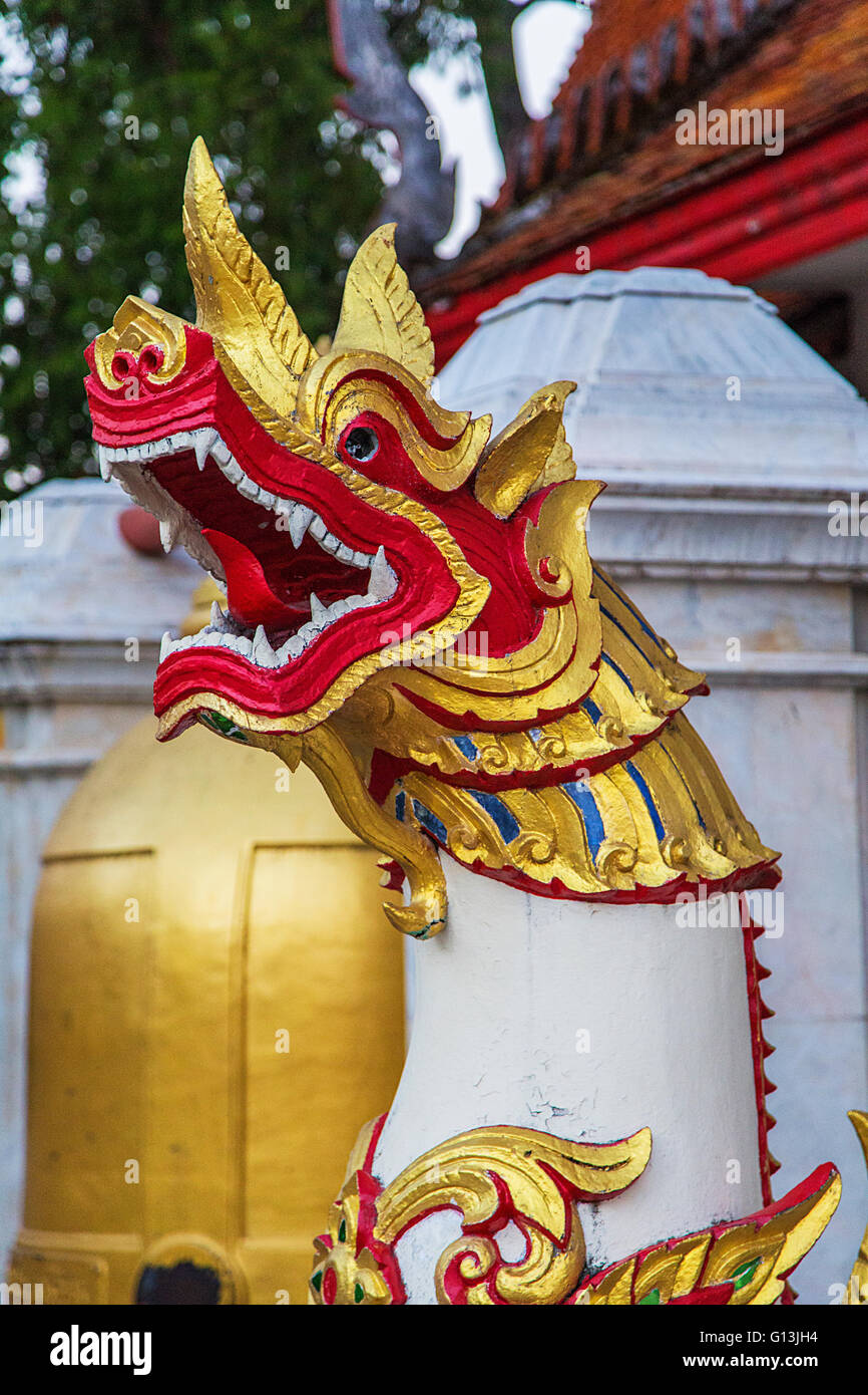 File:Thailand Wat Phra That Doi Suthep Temple Dragon Decoration