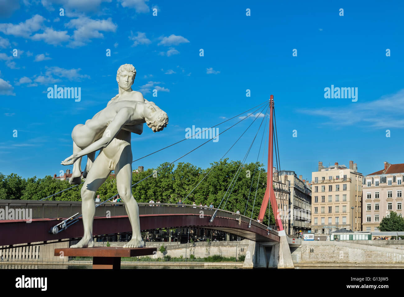 The Weight of Oneself statue on the Saone Banks near the Palais de