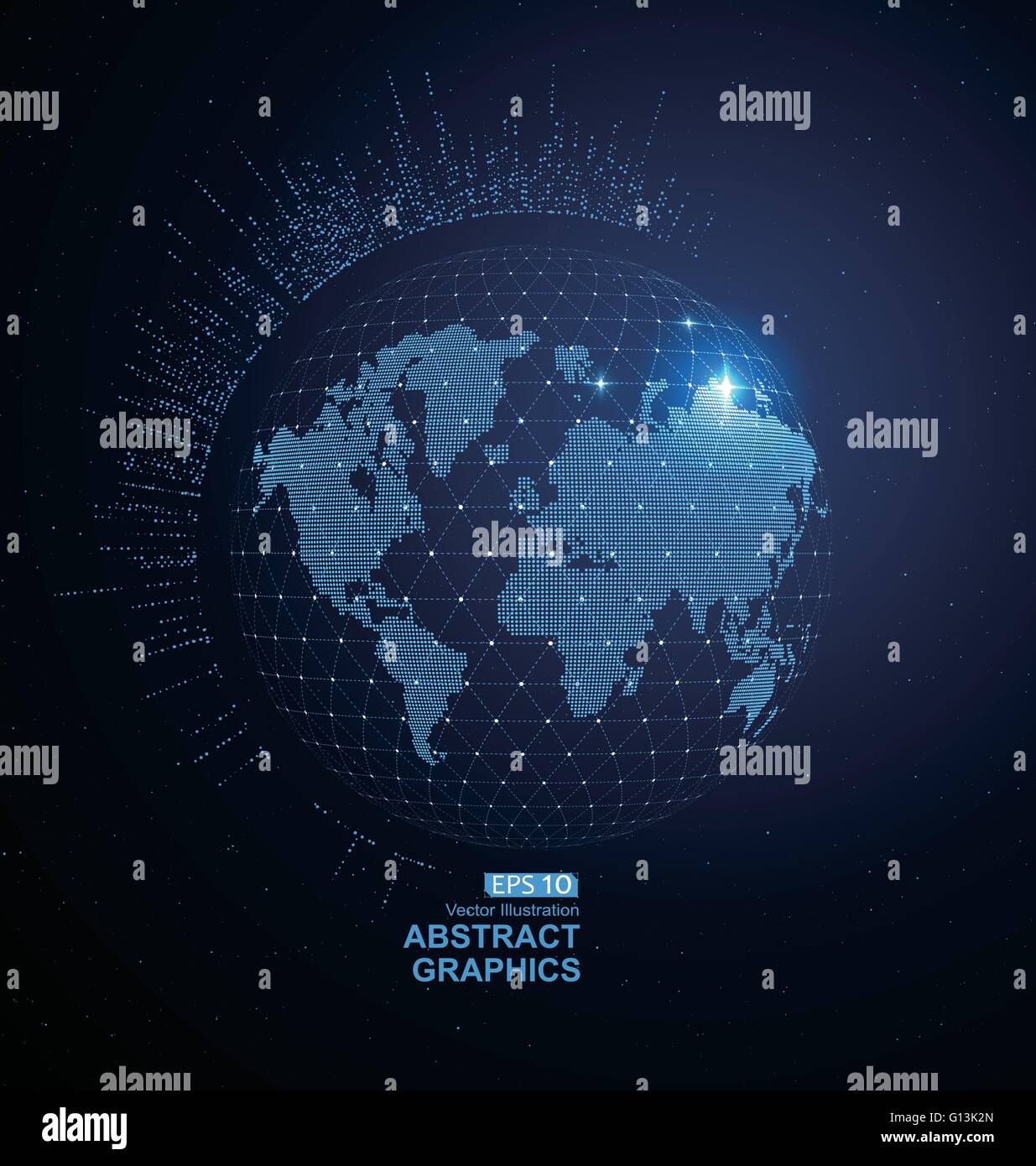 World map point, line, composition, representing the global, Global