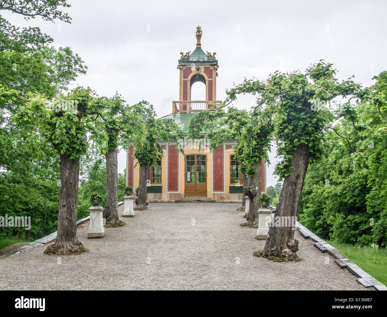 The Confidance, a house next to the Chinese Pavilion at Drottningholm, Stockholm Stock Photo