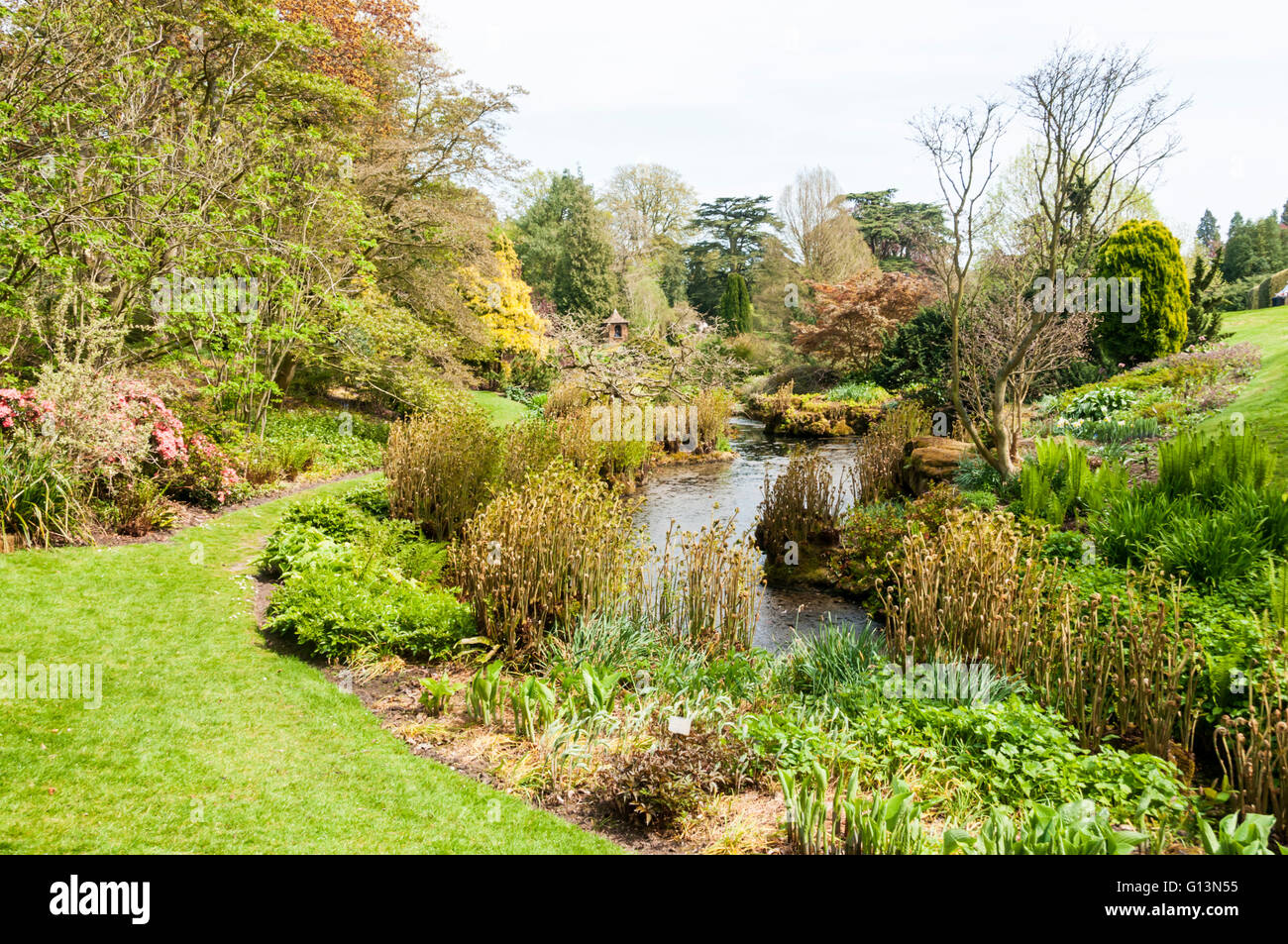 The Dell, a part of the gardens of Sandringham House in Norfolk. Stock Photo
