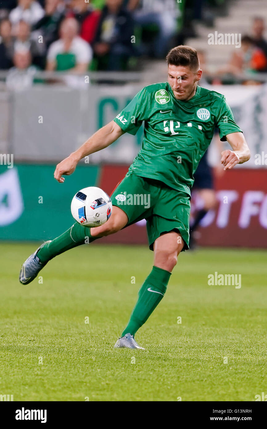 BUDAPEST, HUNGARY - MAY 7, 2016: Adam Pinter Of Ferencvarosi TC