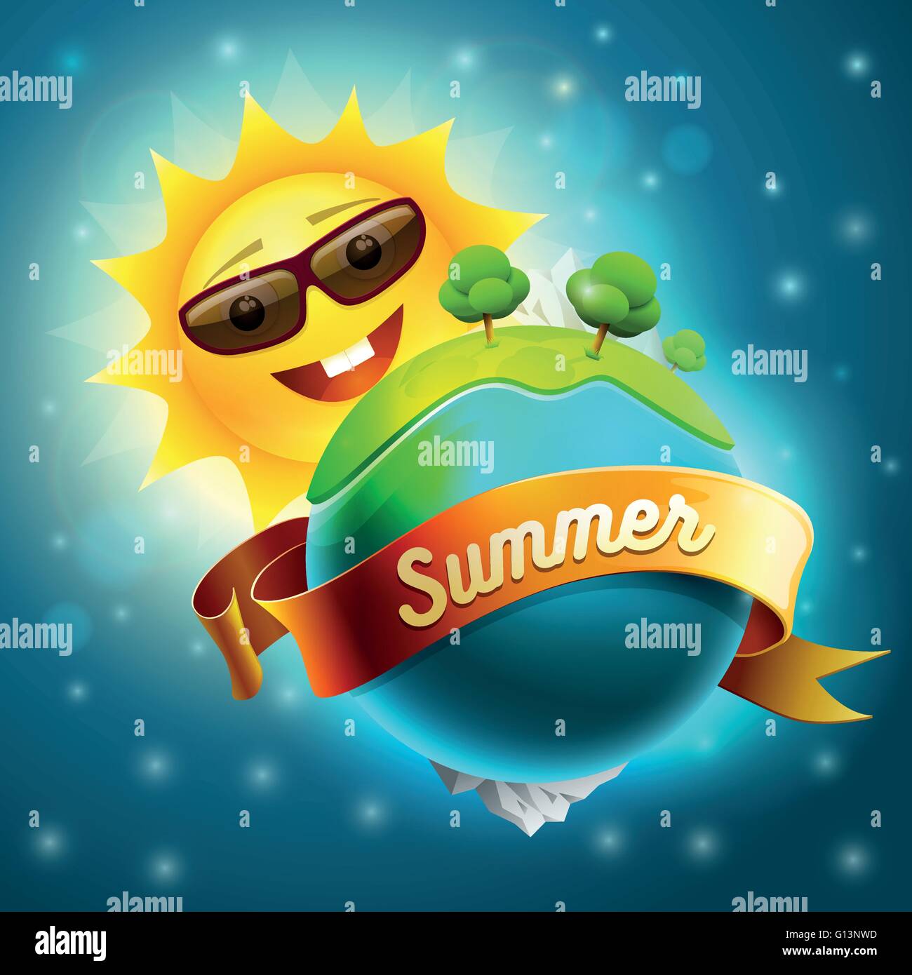 Sun cartoon character Stock Vector Images - Alamy