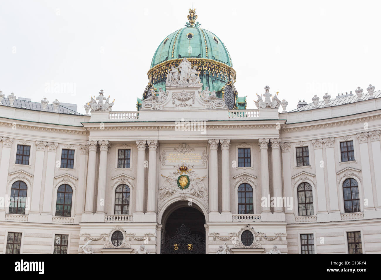 View of Hofburg in Vienna, sunny day, Austria Stock Photo