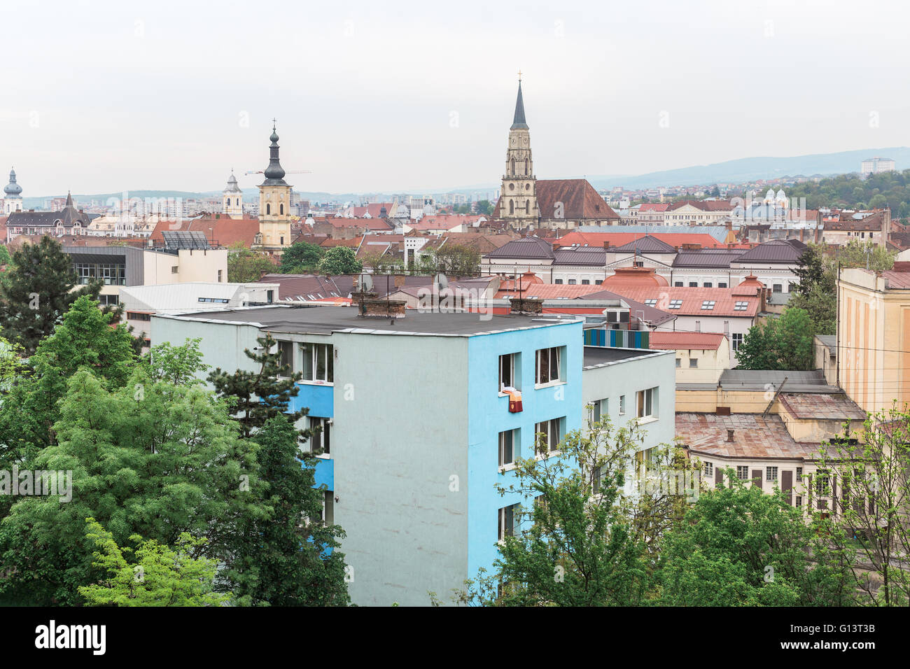 Cluj Napoca upperview, east europe, romania Stock Photo