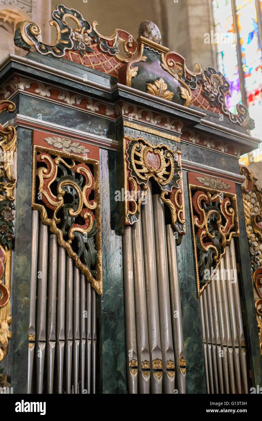 organ Church of Saint Michael is a Gothic-style Roman Catholic church in Cluj-Napoca Stock Photo
