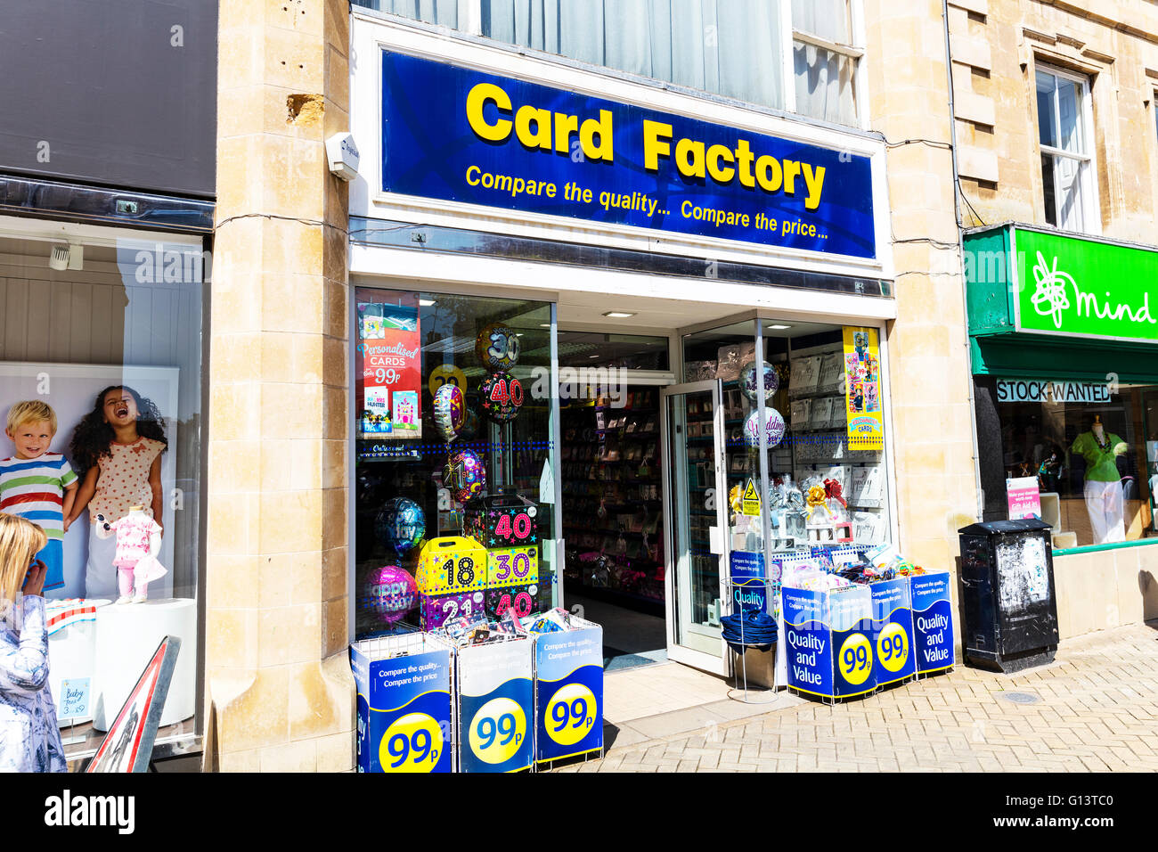 Card factory shop sign greetings cards store exterior front facade