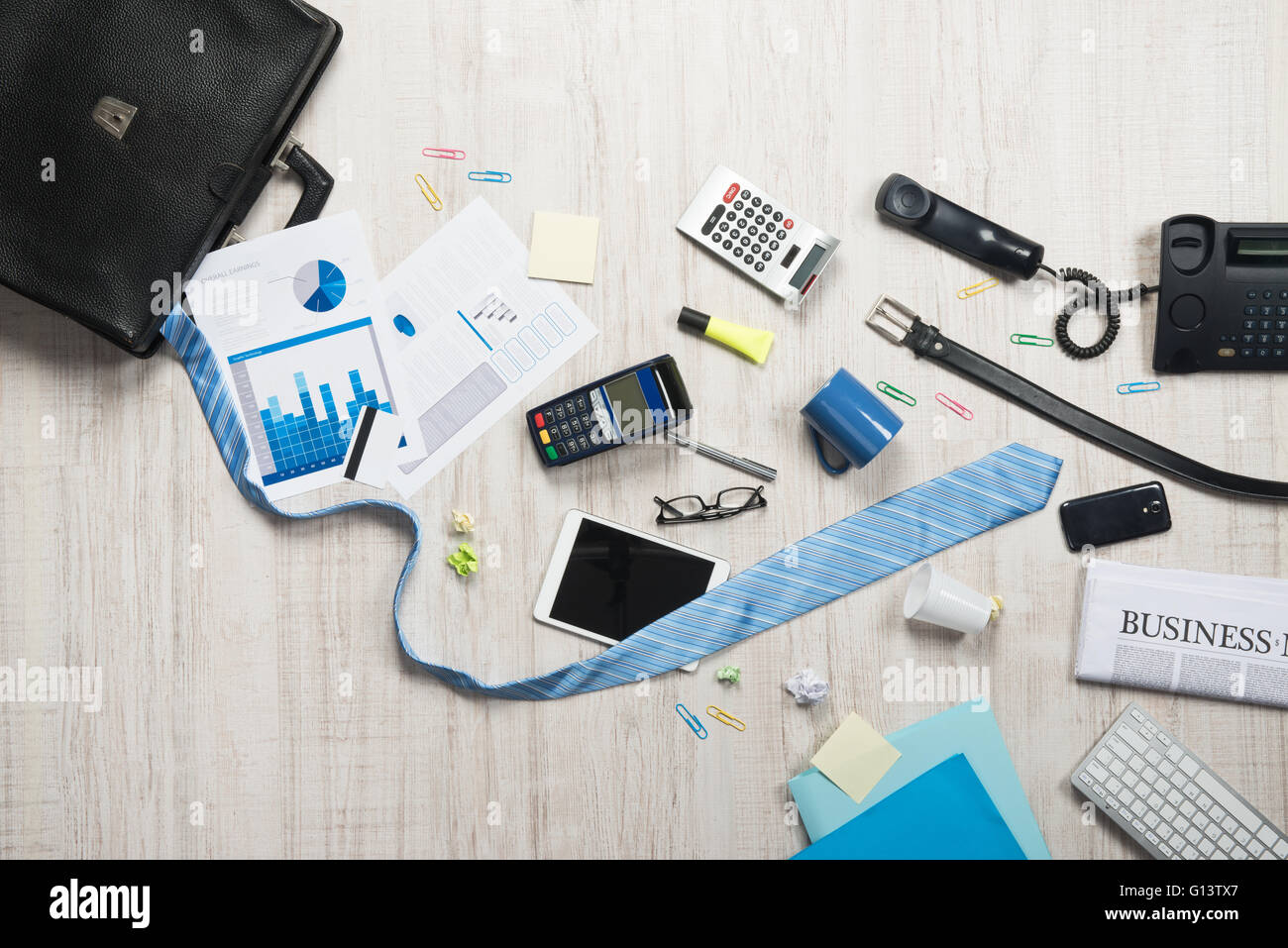Men`s Collection of daily Use Business Accessories Stock Image