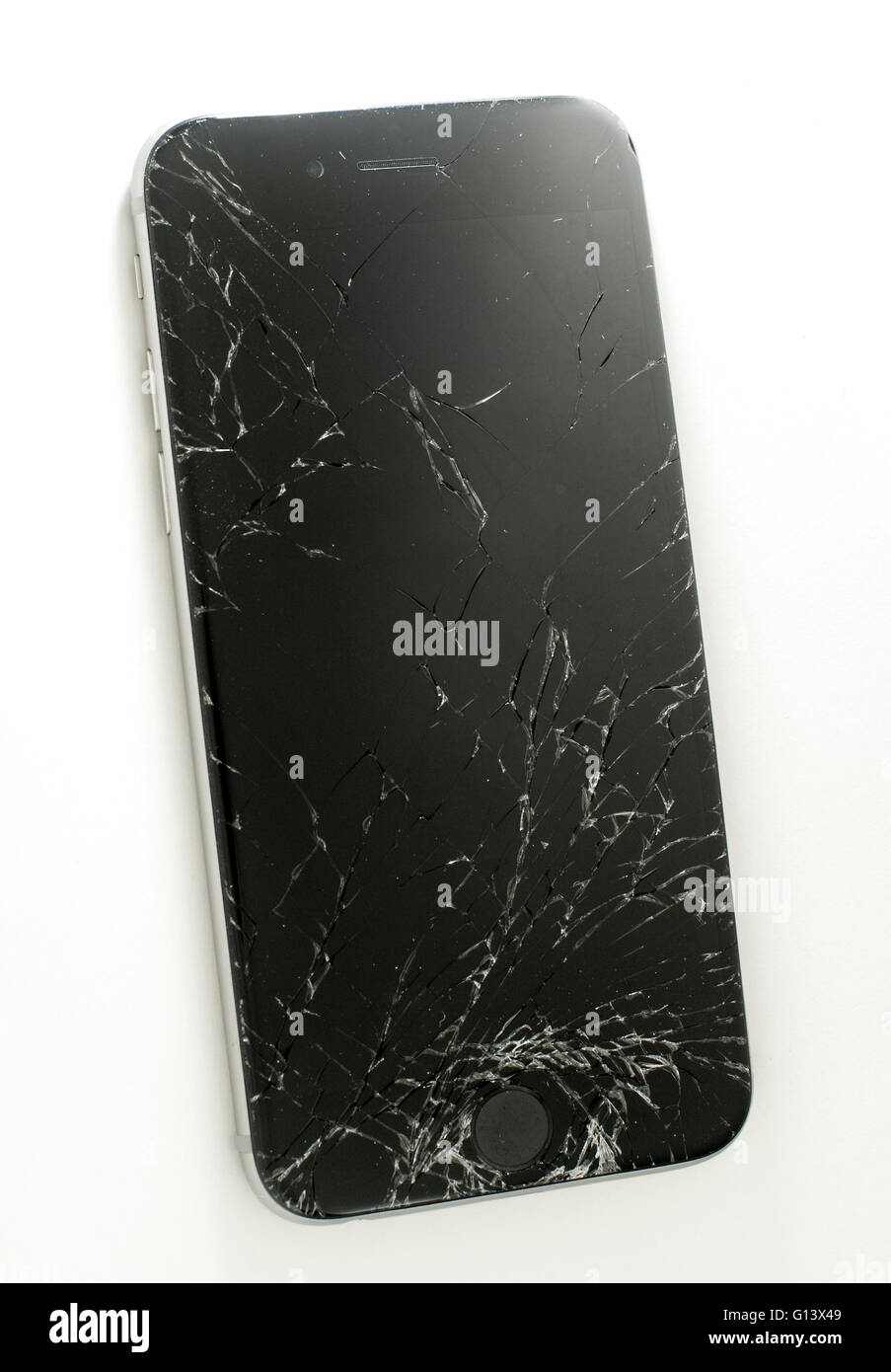 smashed iphone screen Stock Photo Alamy