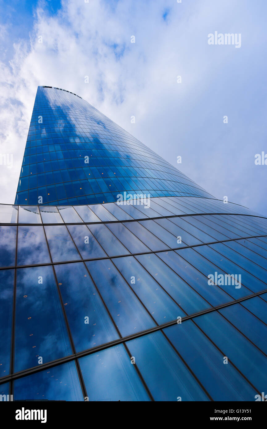 Perspective wide angle view industrial architecture Stock Photo - Alamy