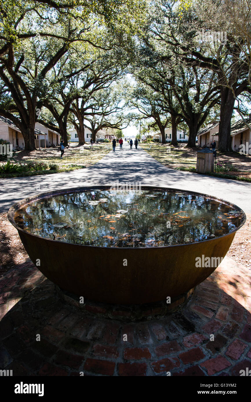 Large Copper Bowl for Boiling Sugarcane, Slave Housing, Oak Alley
