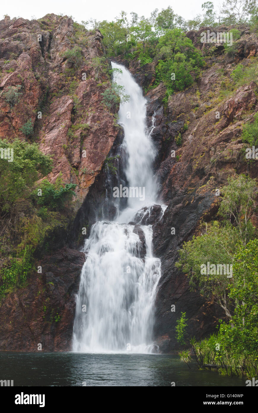 Waterfall in Litchfield national park, Australia Stock Photo