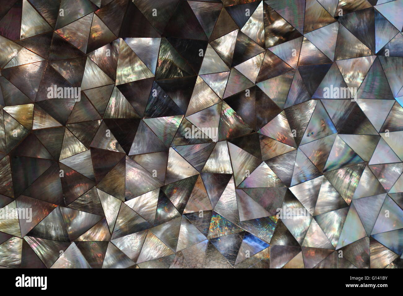 Dark mother of Pearl abstract mosaic background Stock Photo - Alamy