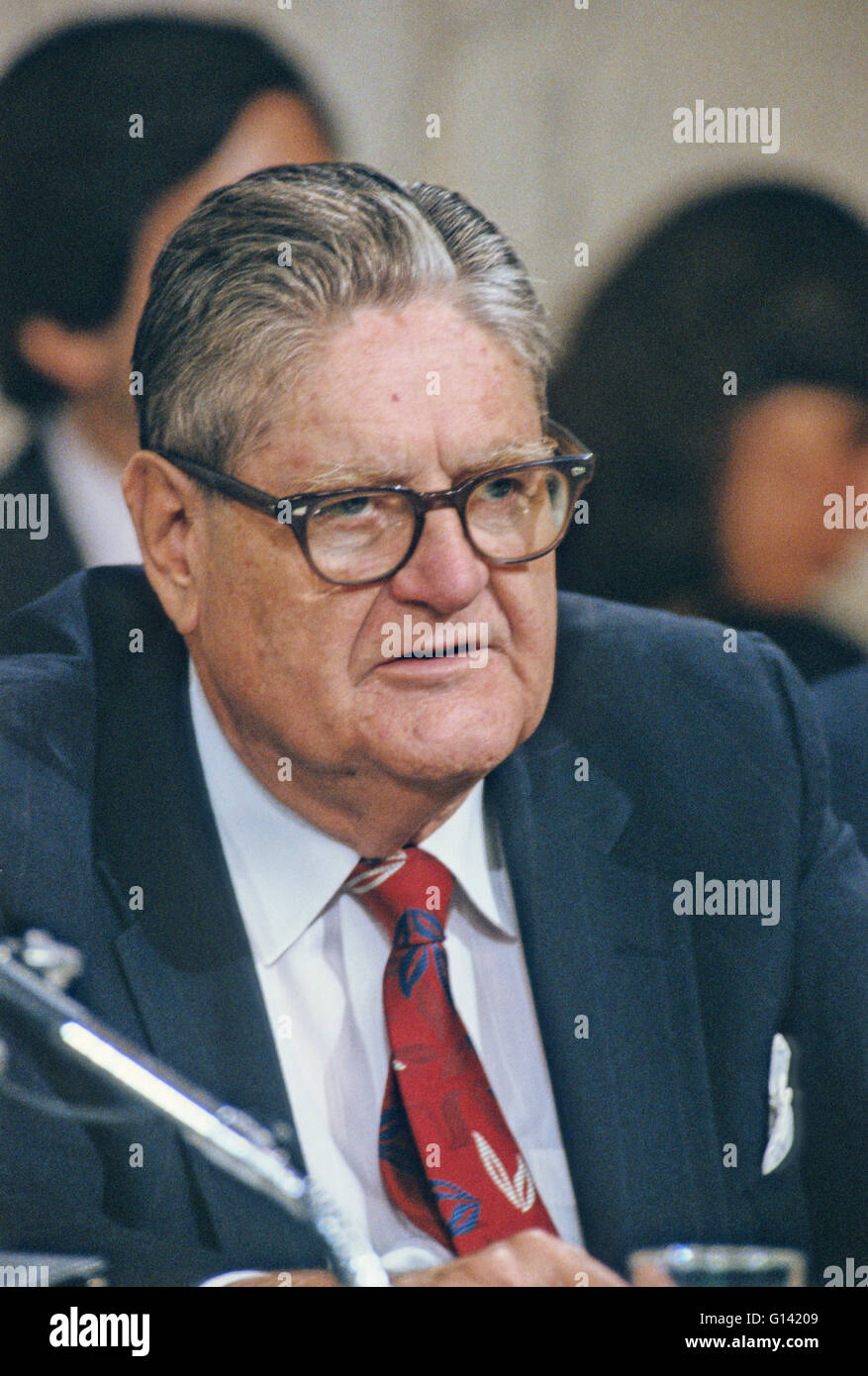 United States Senator Howell Heflin (Democrat of Alabama) makes an