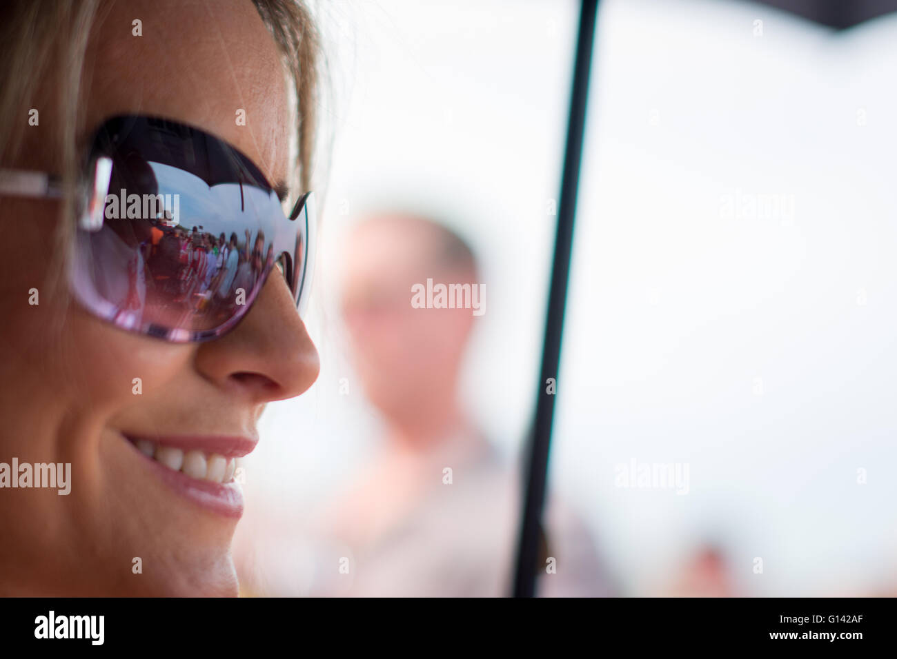 Thruxton, Hampshire, UK. 8th May April, 2016. Grid girl during autograph session for Dunlop MSA British Touring Car Championship at Thruxton Circuit Credit:  Gergo Toth/Alamy Live News Stock Photo