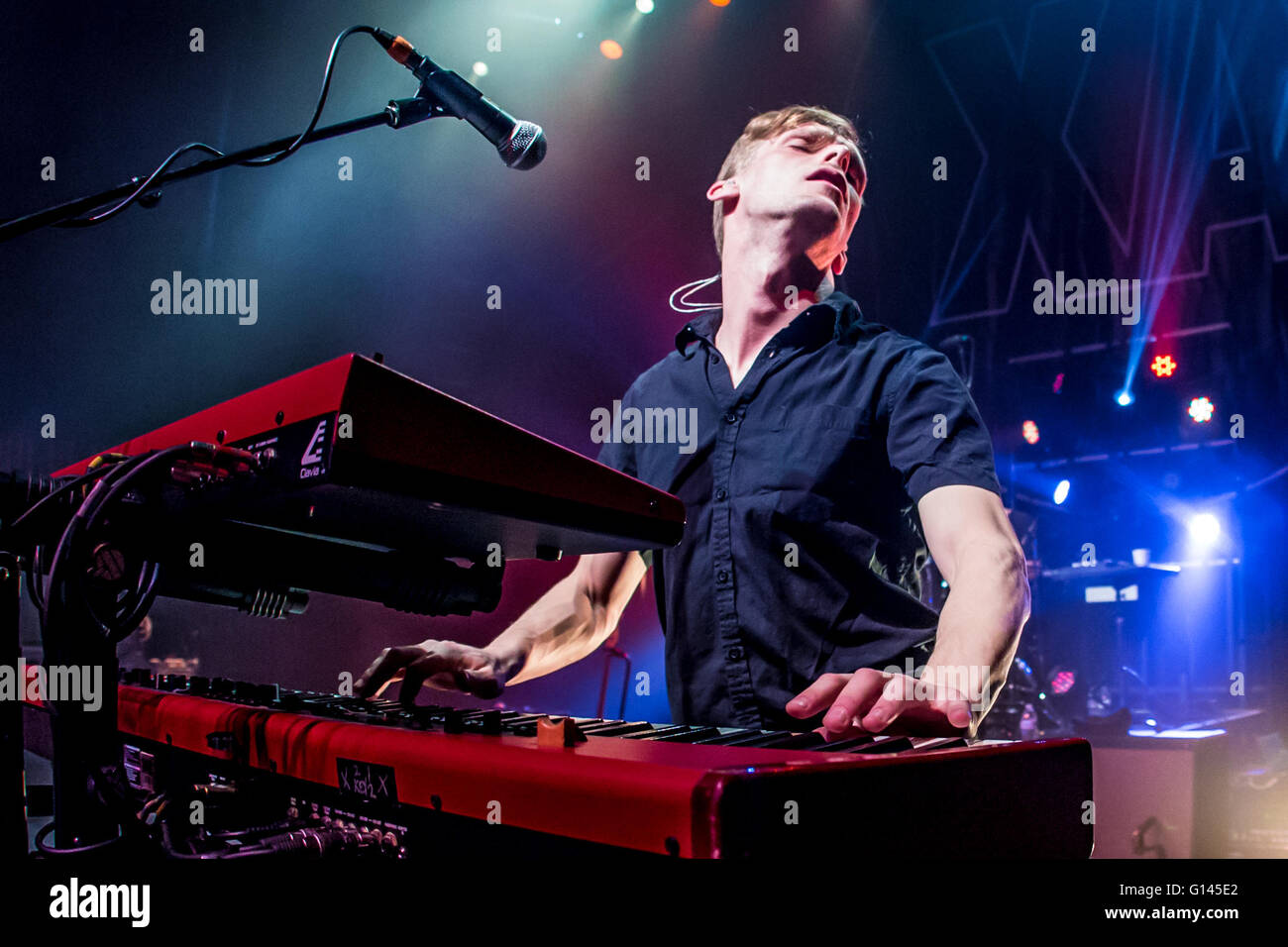 May 4, 2016 - Detroit, Michigan, U.S - CASEY HARRIS of the X AMBASSADORS performing on the VHS 2.0 Tour at The Fillmore in Detroit, MI on May 4th 2016 (Credit Image: © Marc Nader via ZUMA Wire) Stock Photo