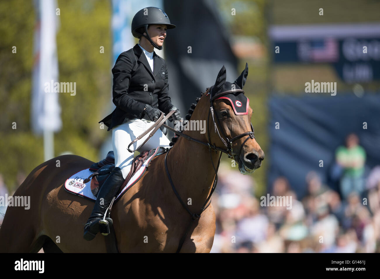 Hamburg, Germany. 05th May, 2016. Rider Georgina Bloomberg of the USA ...