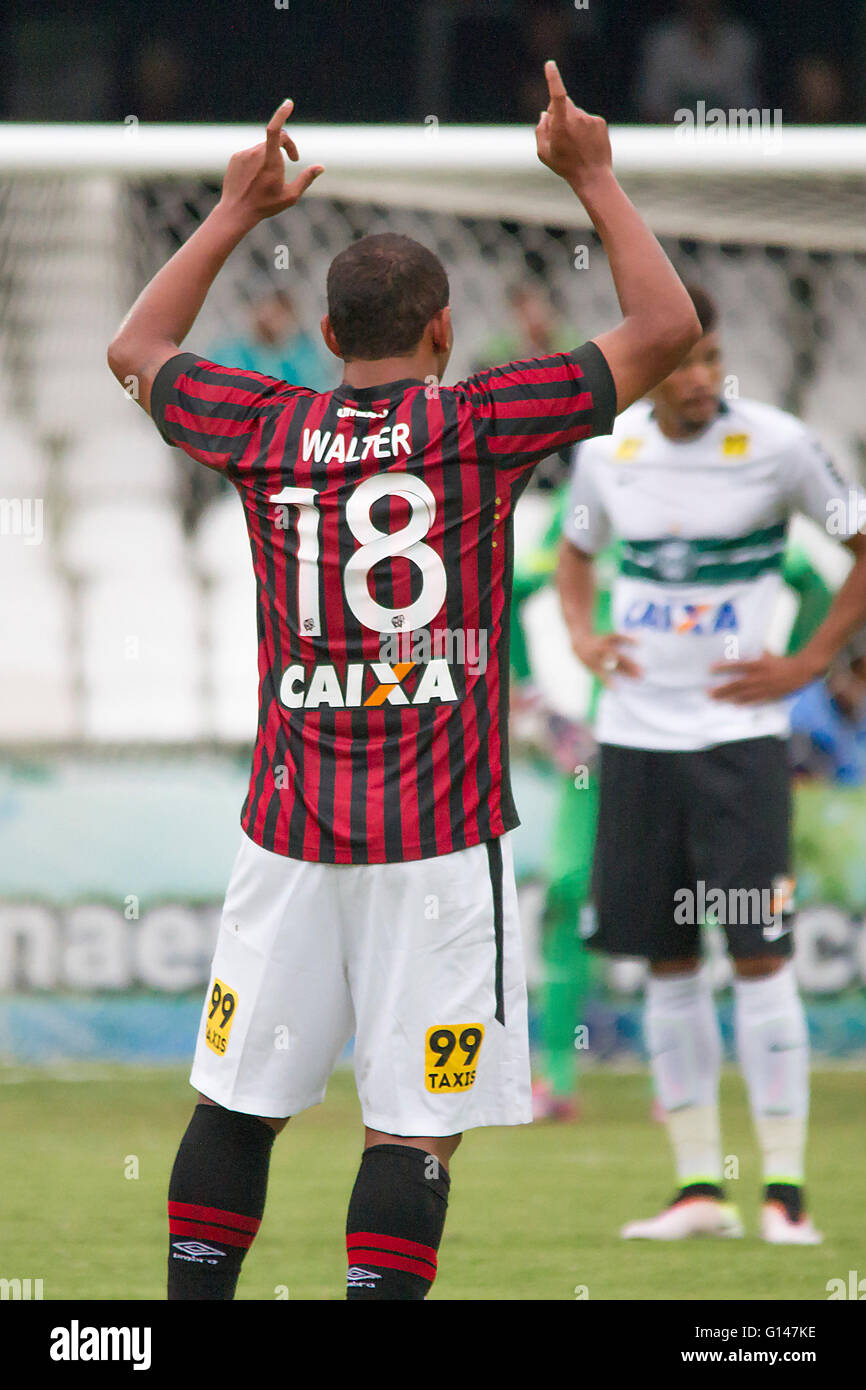 CURITIBA, PR - 05/08/2016: CORITIBA X ATHLETIC PR - Walter makes Atletico PR 1-0 in Coritiba. Coritiba and Atletico Paranaense make the Grand Final Paranaense Championship at the Estadio Couto Pereira. (Photo: William Artigas / FotoArena) Stock Photo