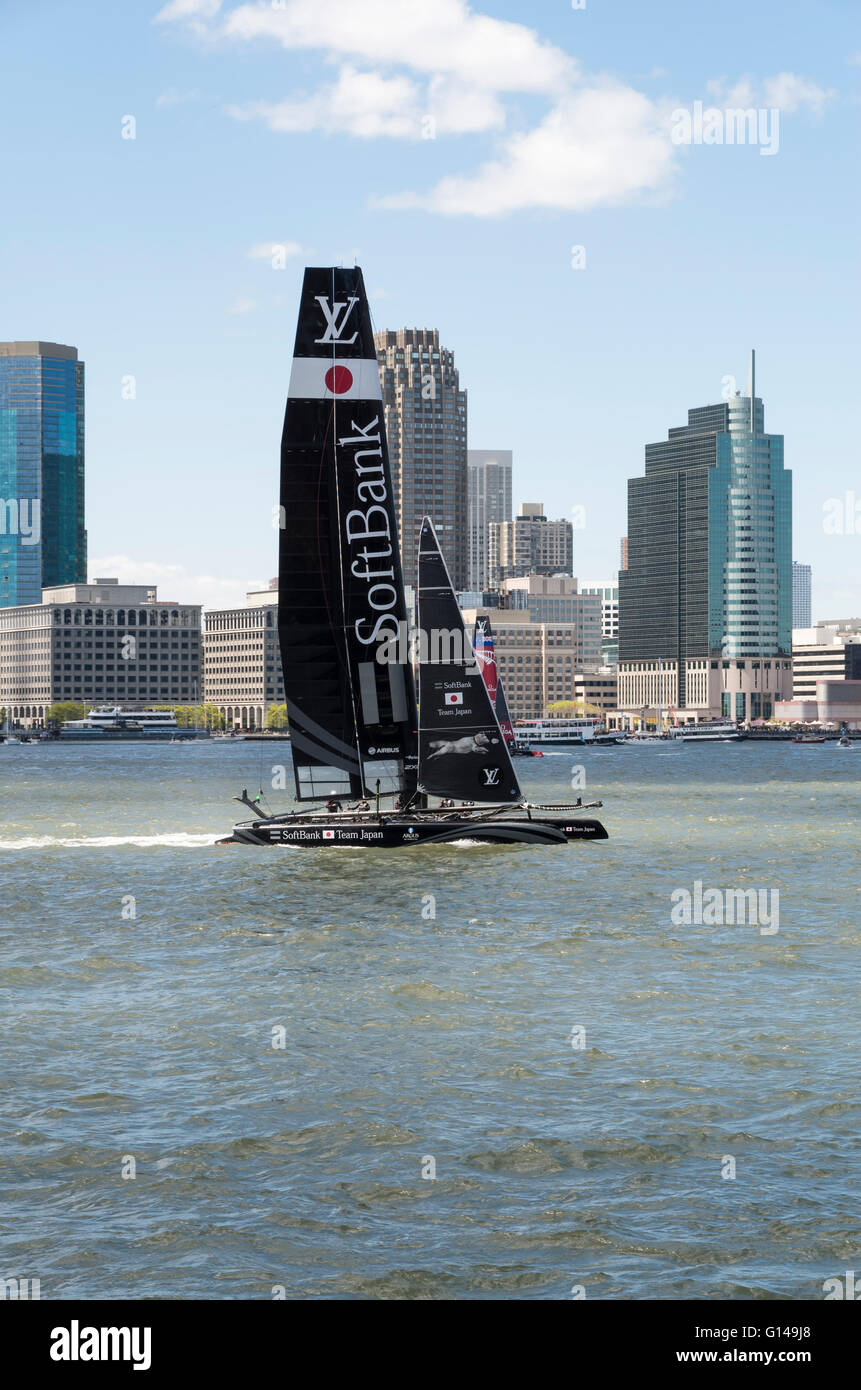 SoftBank Japan team sailing yacht in the 2016 America's Cup World