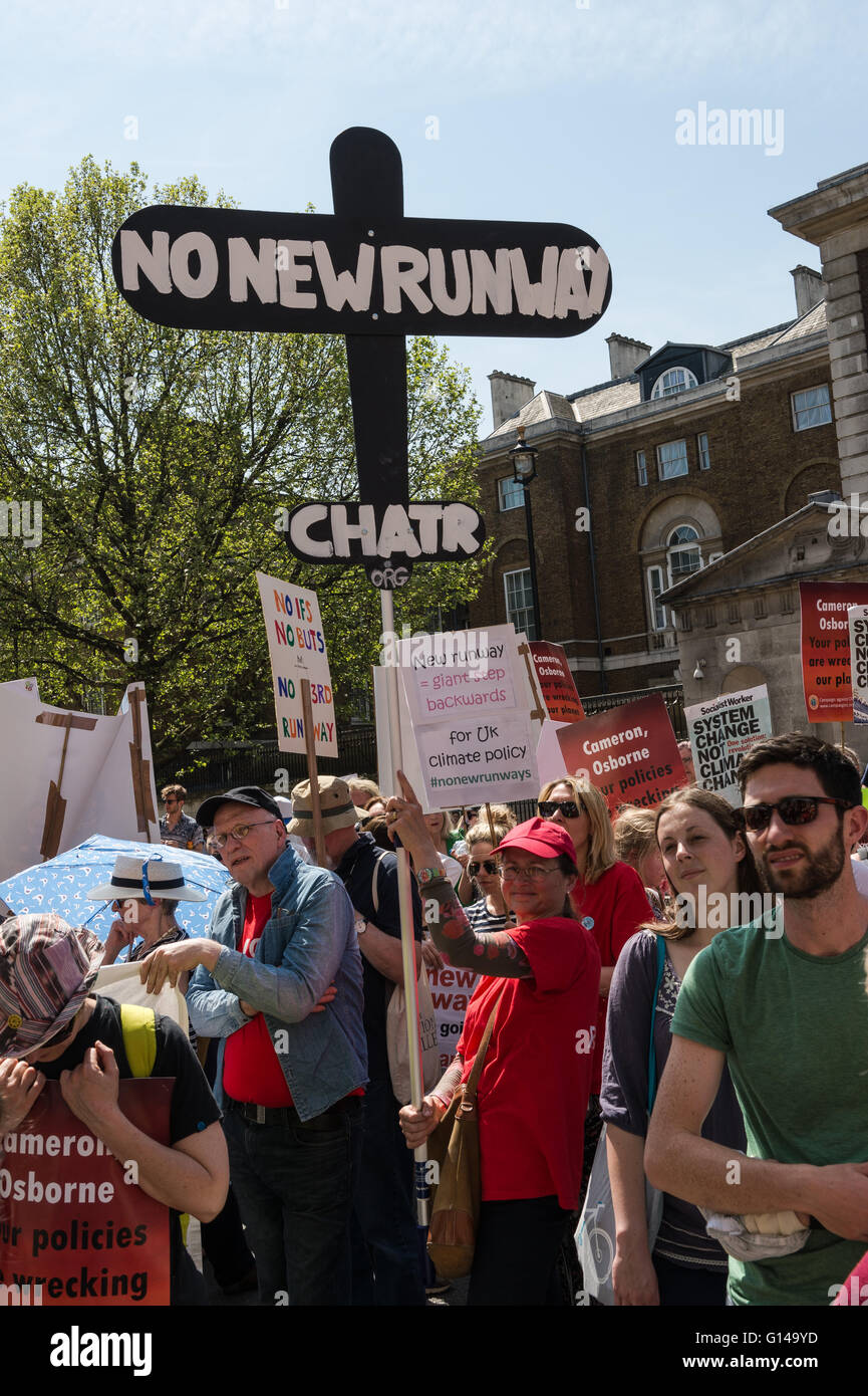 London, UK. 08th May 2016. Activists and campaigners gather to protest against government's policy on climate change. Participants marched backwards from top of  Whitehall to the Department of Health to symbolically show reversal of government actions on several issues such as fracking, renewable energy, fossil fuels, sustainable transport. Protesters appealed to go forward rather than backward on climate policy in the first anniversary of the current government. Wiktor Szymanowicz/Alamy Live News Stock Photo