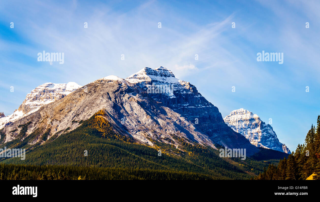 The Majestic Cathedral Mountain in Yoho National Park in the Canadian Rocky Mountains in Canada Stock Photo