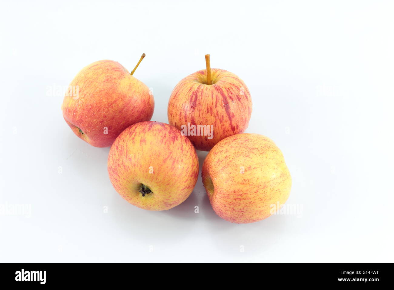 Red yellow apple isolated on white background Stock Photo - Alamy