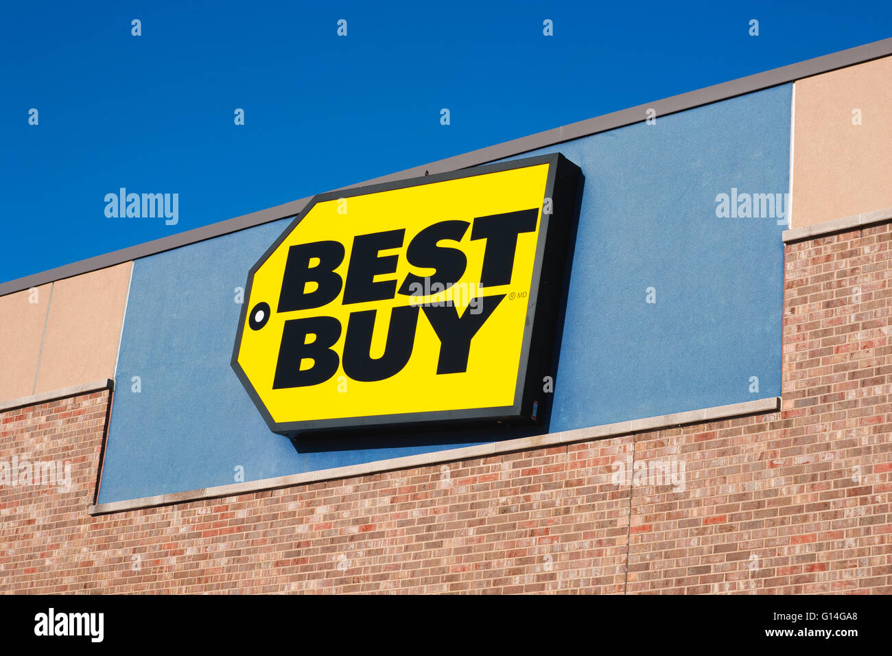 DARTMOUTH, CANADA - APRIL 25, 2016: Best Buy is an American owned retail electronics company. Stock Photo