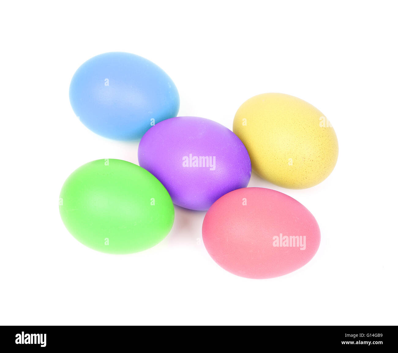 colorful easter eggs isolated on white background Stock Photo - Alamy