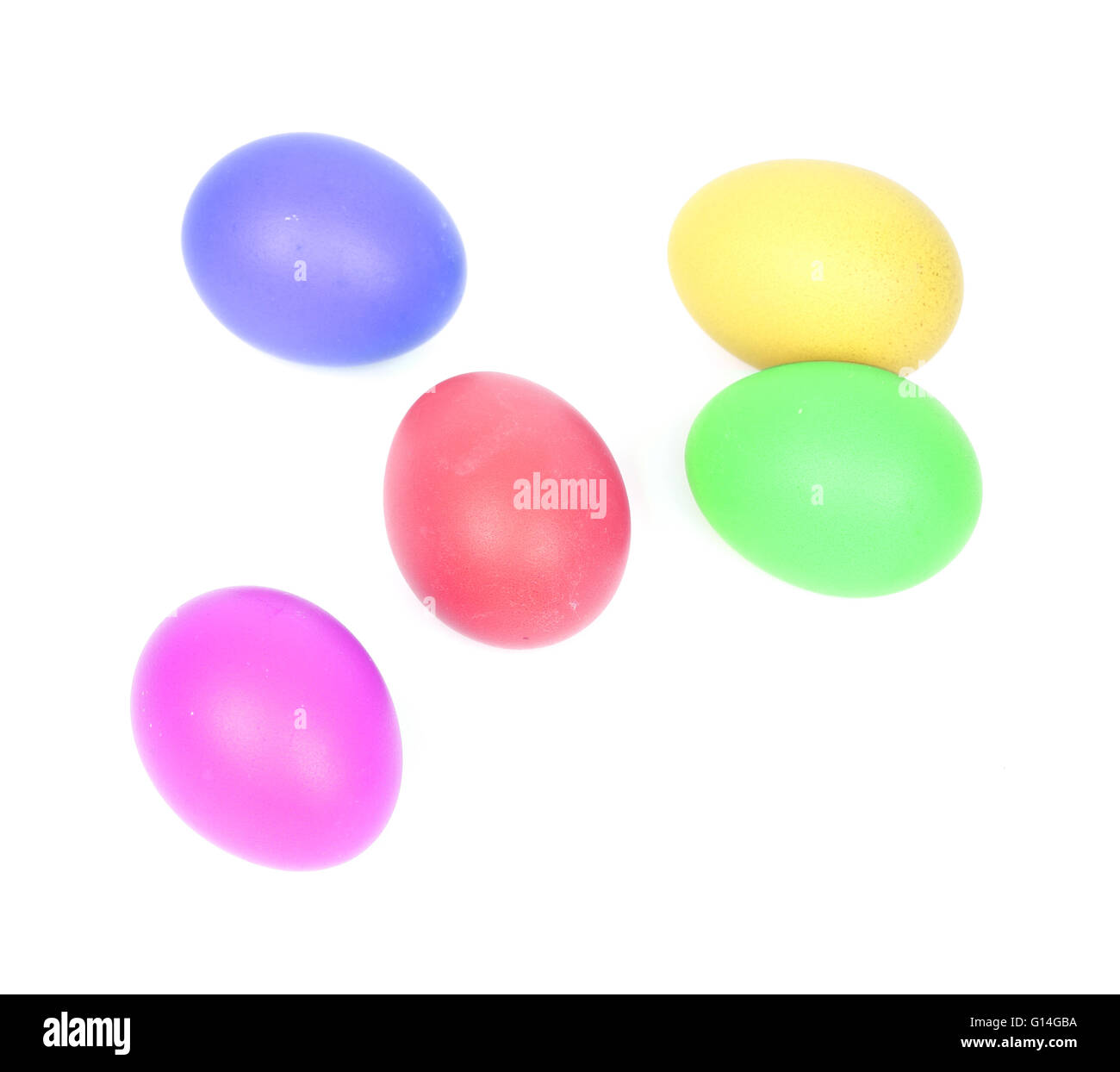 colorful easter eggs isolated on white background Stock Photo - Alamy