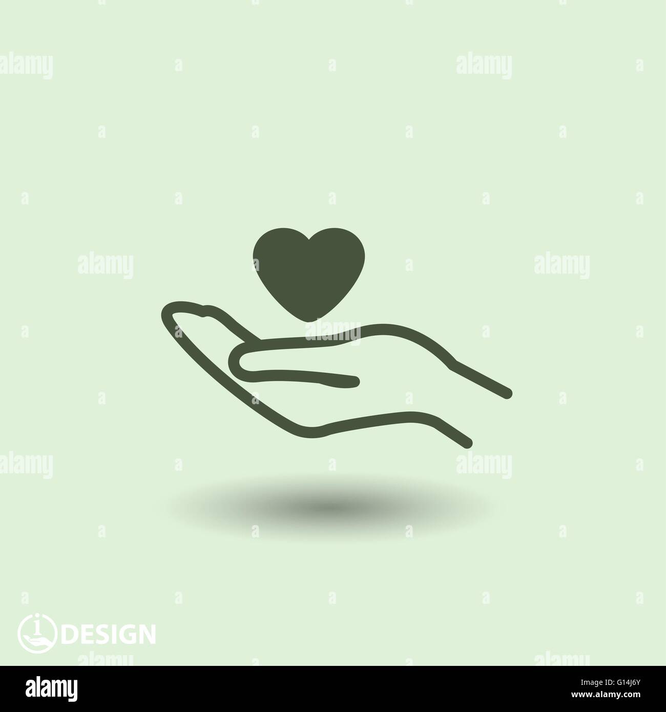 heart in hand icon Stock Vector Image & Art - Alamy