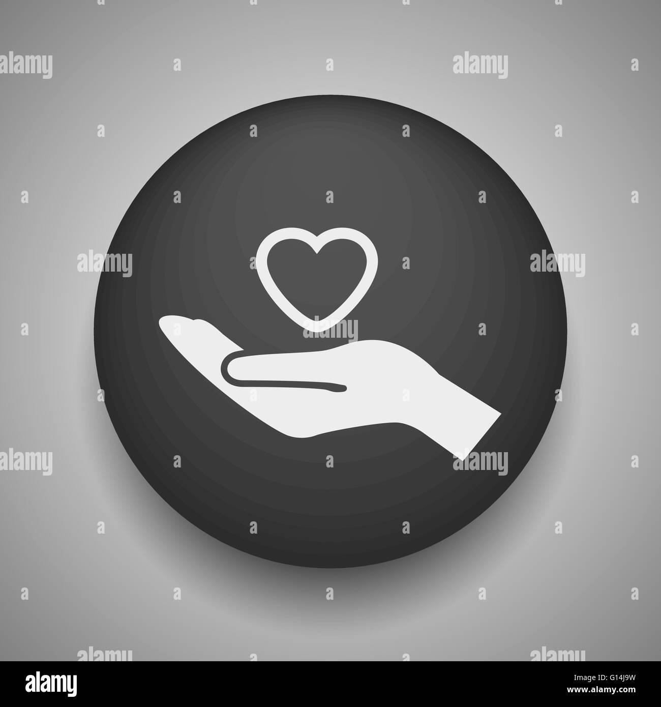 heart in hand icon Stock Vector Image & Art - Alamy