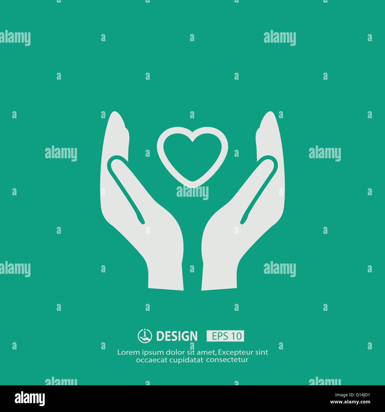 heart in hand icon Stock Vector Image & Art - Alamy