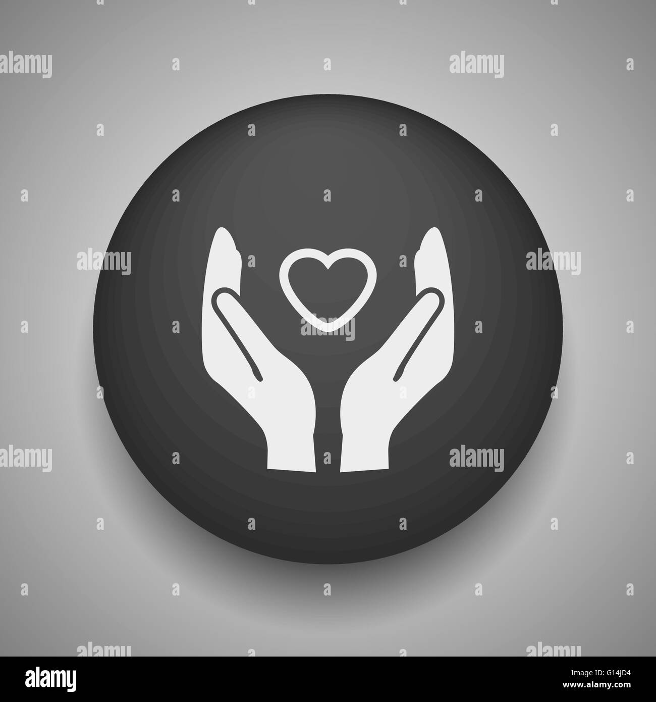 heart in hand icon Stock Vector Image & Art - Alamy