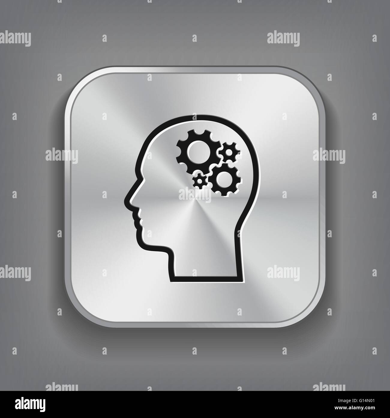 gear in head icon Stock Vector Image & Art - Alamy