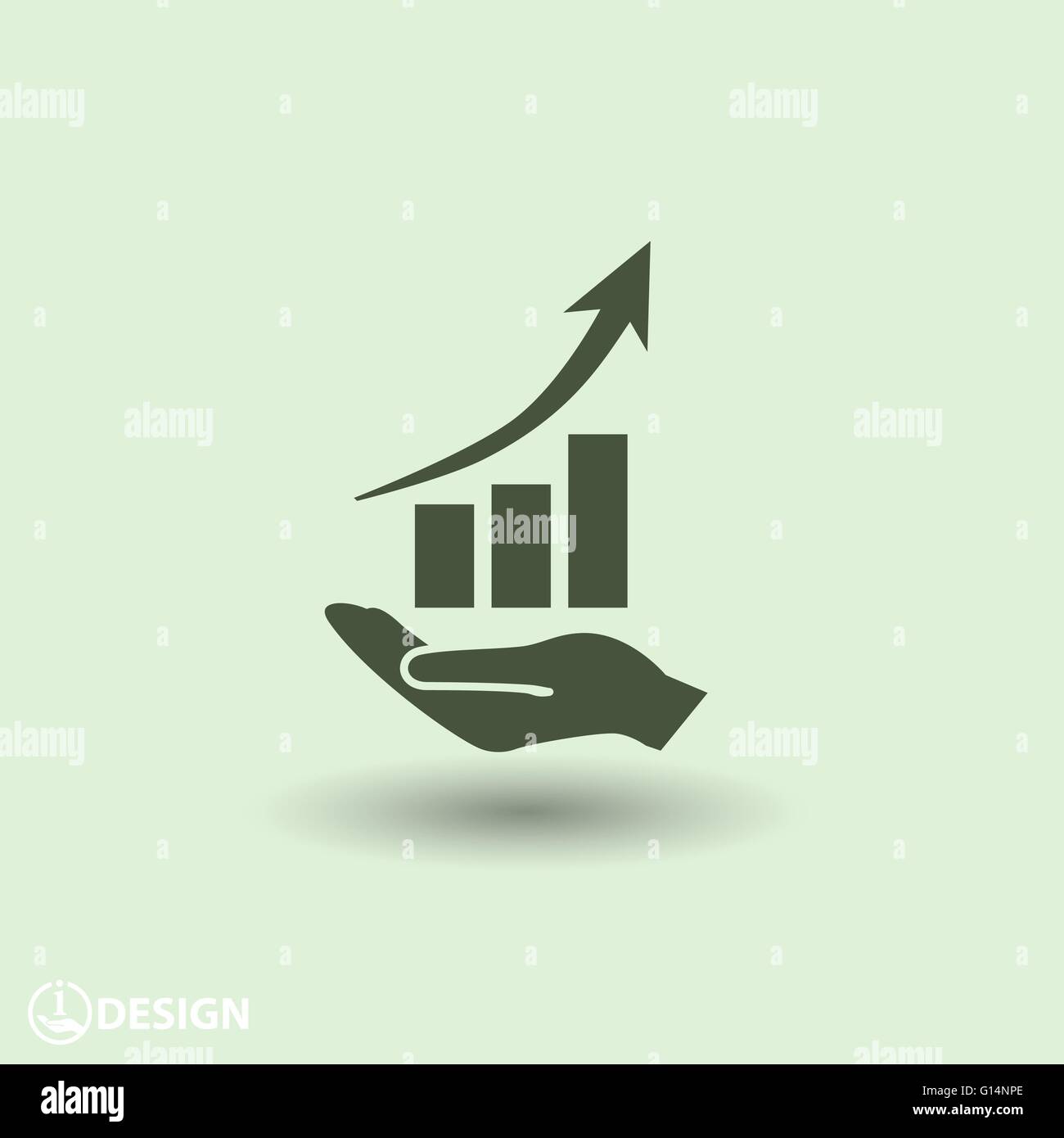graph in hand icon Stock Vector Image & Art - Alamy