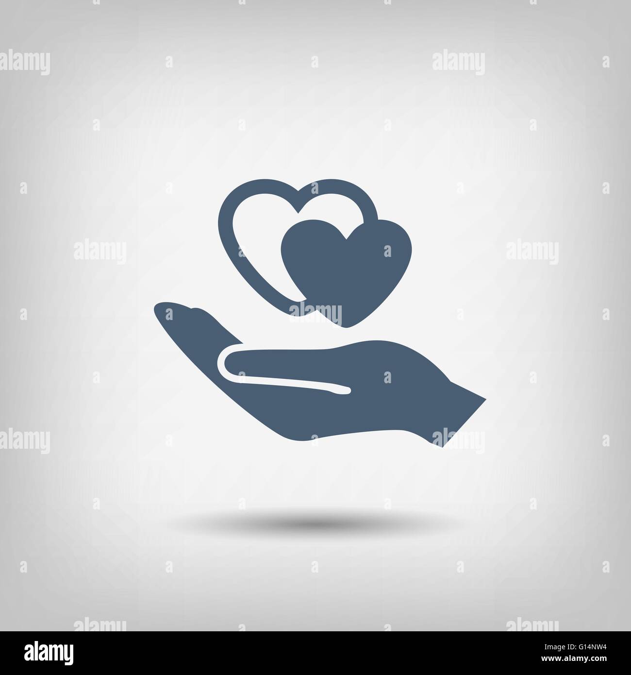 heart in hand icon Stock Vector Image & Art - Alamy