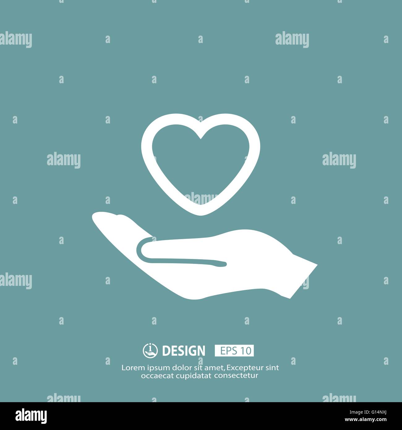 heart in hand icon Stock Vector Image & Art - Alamy