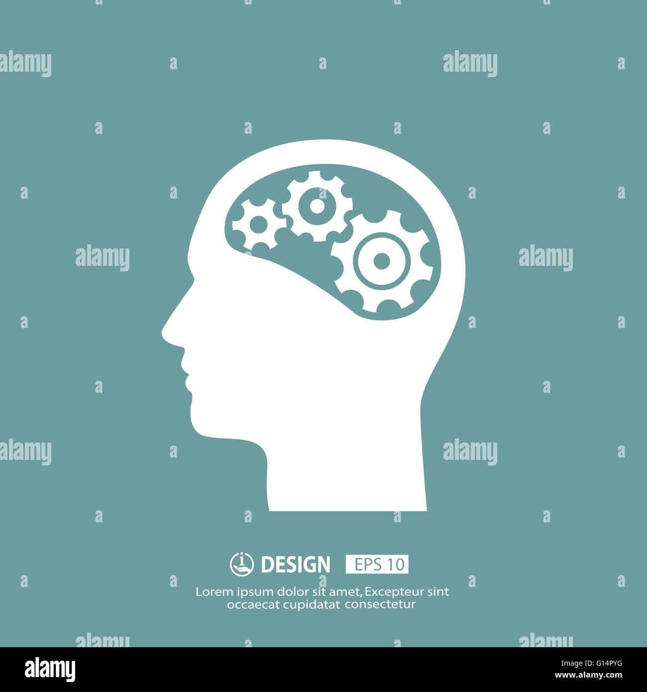 gear in head icon Stock Vector Image & Art - Alamy