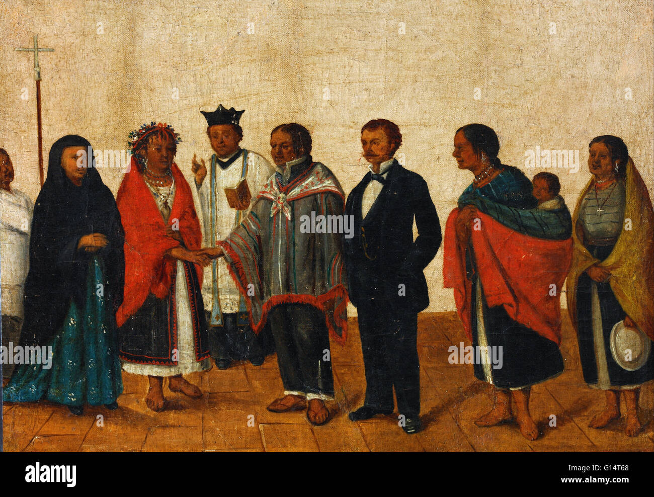 Corpus Christi Procession - Museo de Arte de Lima Stock Photo