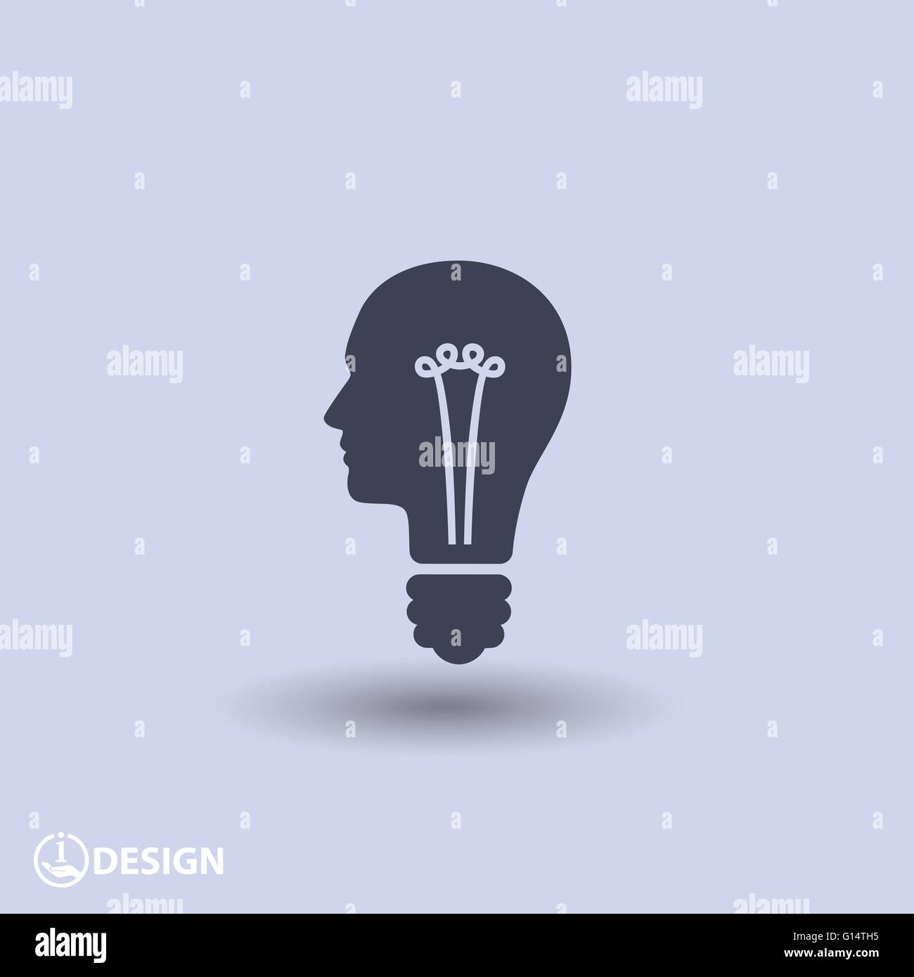 bulb AND head icon Stock Vector Image & Art Alamy