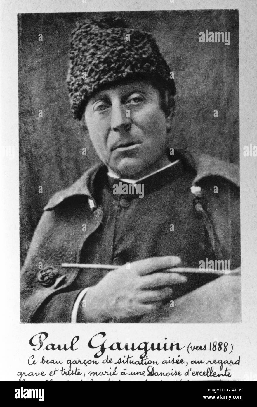 Portrait of Gauguin in 1888. Eugène Henri Paul Gauguin (June 7, 1848